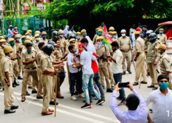 प्रयागराज में आज फिर छात्र गिरफ्तार