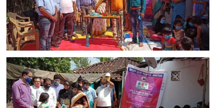 आज नैनपुर में विश्व हाथ धुलाई दिवस के अवसर पर रोटरी क्लब नैनपुर जंक्शन