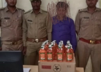 03 पेटी अवैध शराब के साथ अभियुक्त गिरफ्तार