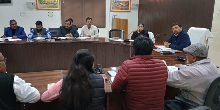 जिलाधिकारी श्री अभिषेक आनन्द की अध्यक्षता में मनरेगा कार्य, |