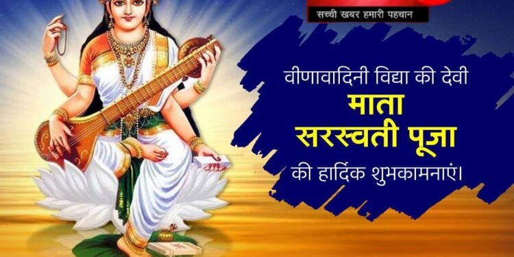 वीणावादिनी विद्या की देवी माता सरस्वती पूजा |