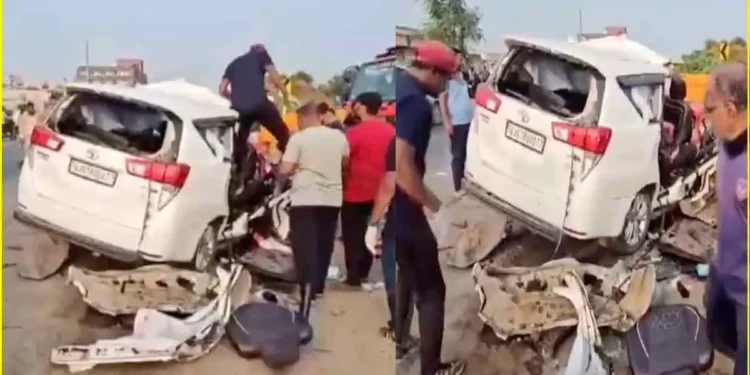 हादसे में 7 लोगों की मौत, ट्रक में भिड़ी कार, श्यामला जी मंदिर से लौट रहा था परिवार